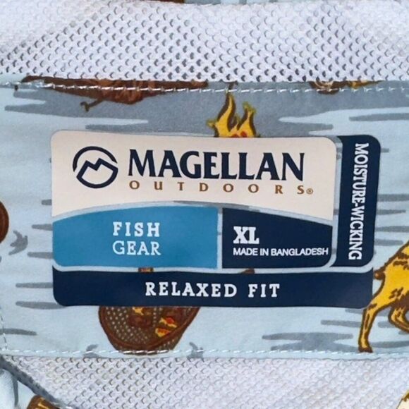 Magellan x Shiner Fish Gear Moisture Wicking Relaxed Fit Button Down Men's XL - Picture 3 of 6